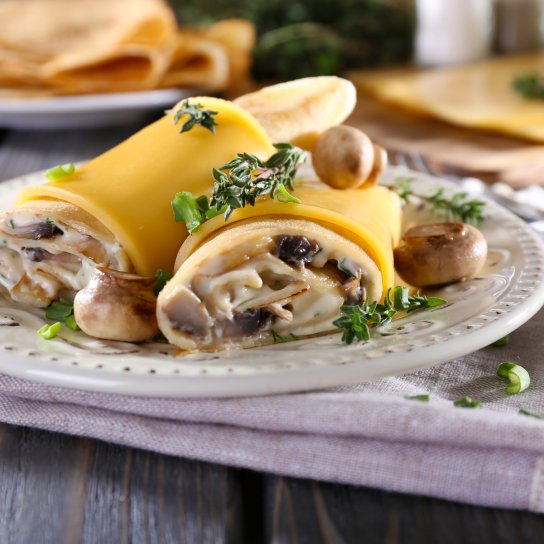 Млинці з грибами