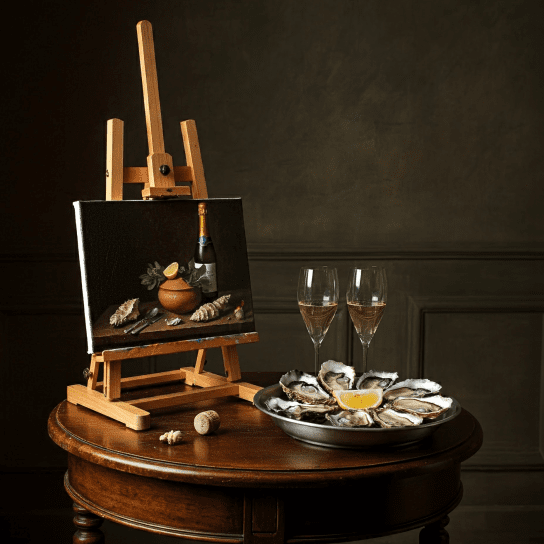 Малювання з ігристим та устрицями