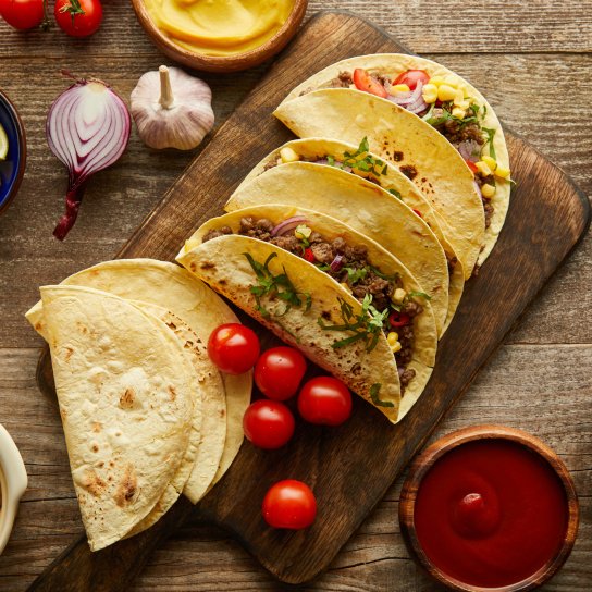 Тортильї з м’ясом і грибами рецепт