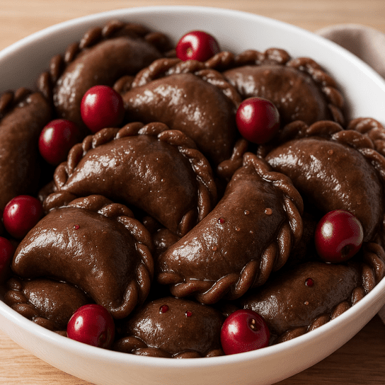 Шоколадні вареники з сиром