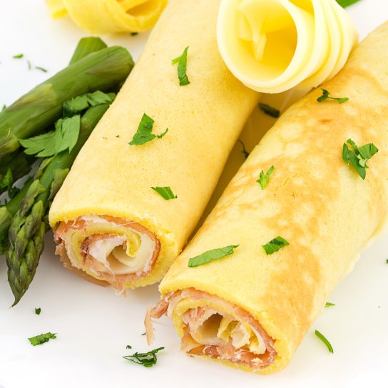 яєчний рулет із шинкою