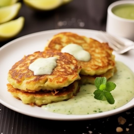 Солоні сирники з авокадо-соусом