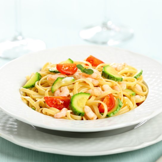 Паста з креветками і цукіні