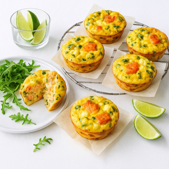 Фритати з лососем і сиром