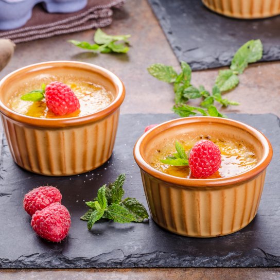 Пудинг с малиной