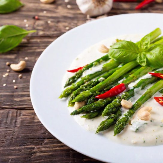 Спаржа з вершковим соусом