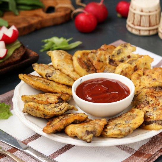 Смажена печінка в клярі