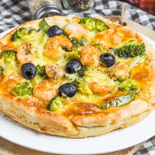 Пиріг з брюссельською капустою та креветками