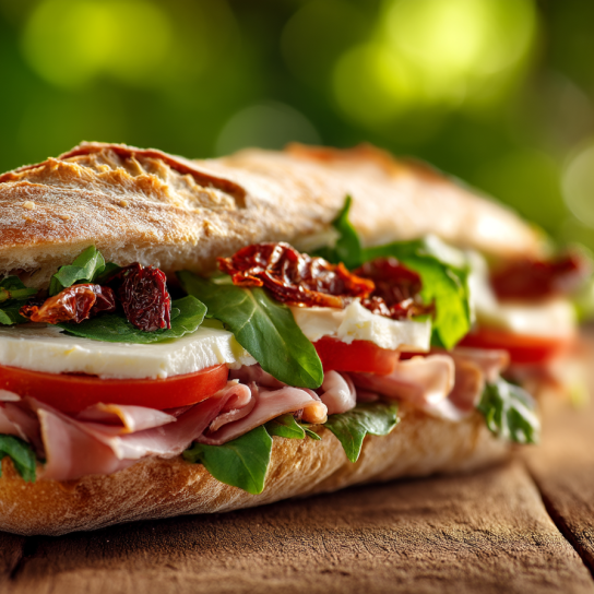 Італійський сендвіч з домашньою чіабатою