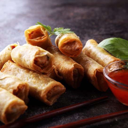 Роли з гарбузом і яблуками