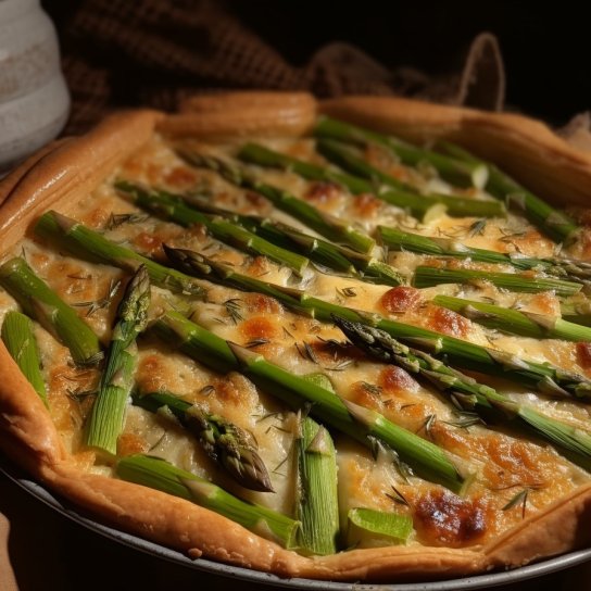 Пиріг зі спаржею