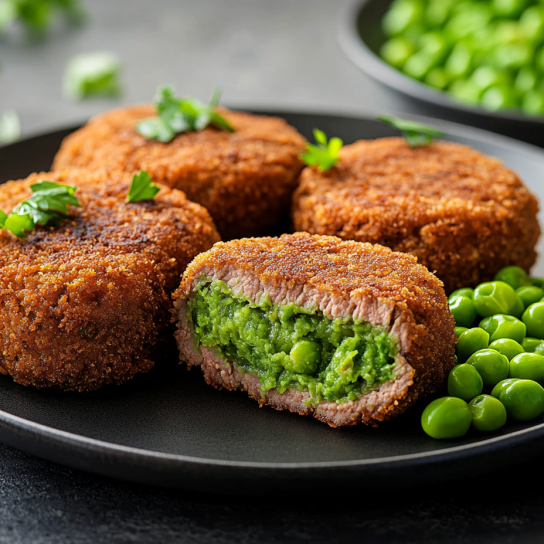 Котлети із зеленим горошком