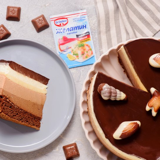 Мусовий торт «Три шоколади»