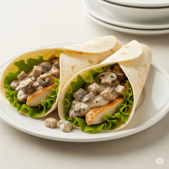 Роли з лаваша із грибним паштетом