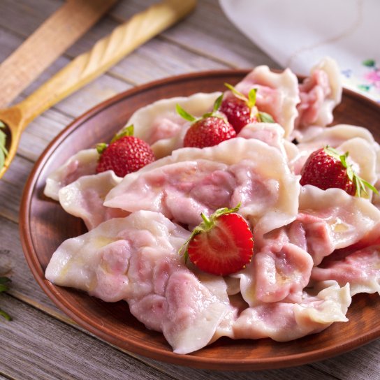 Полуничні вареники