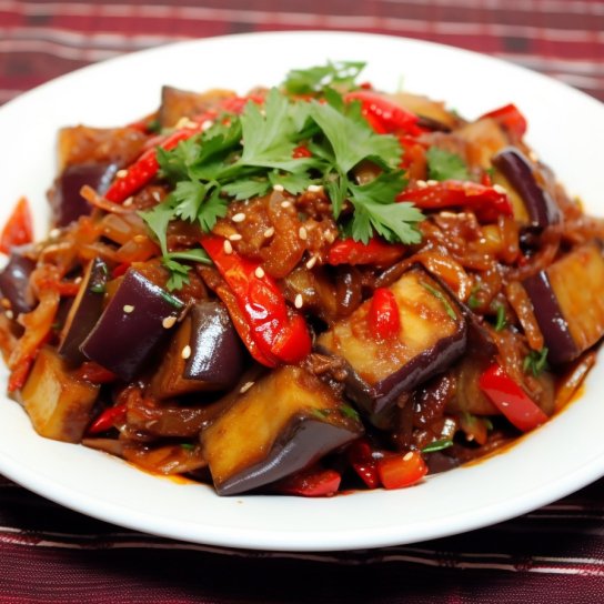 Салат з баклажанамиСалат з баклажанами та кисло-солодким соусом