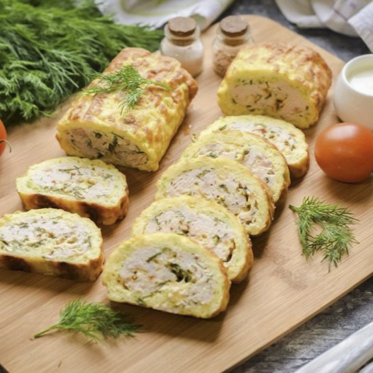 Кабачкові рулетики з начинкою