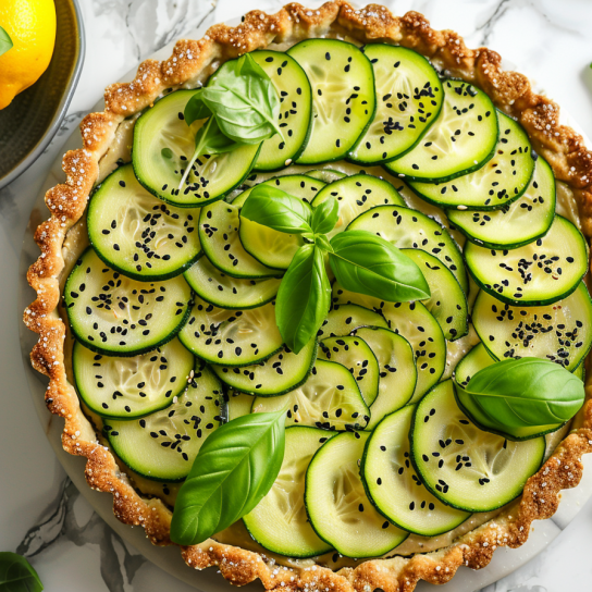 Холодний пиріг з огірками