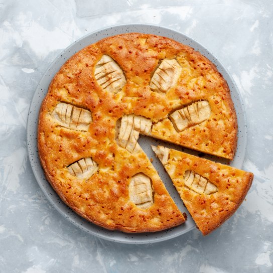 Заливний пиріг з бананами