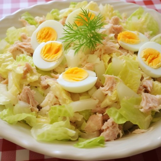 Салат з пекінської капусти та тунця