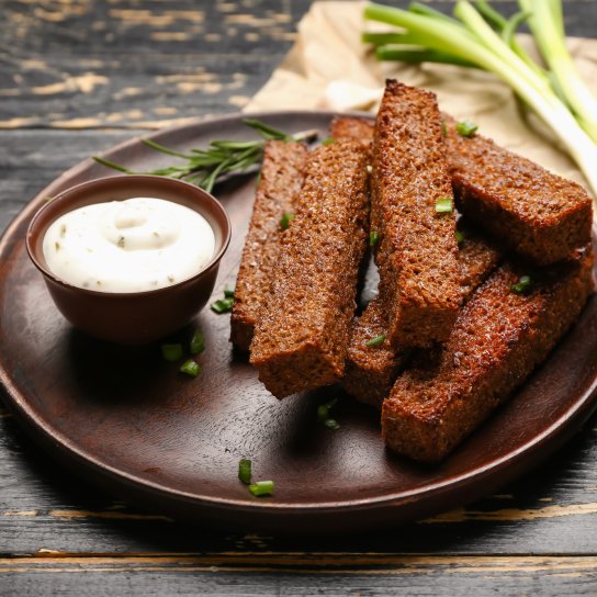 Грінки з чорного хліба