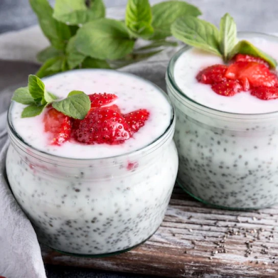 чіа пудинг з ягодами