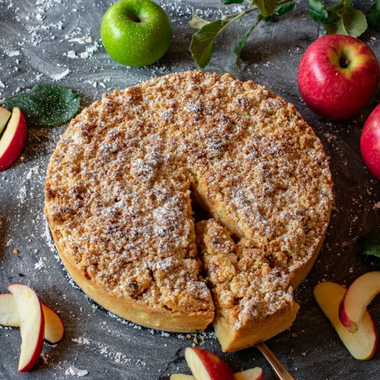 Десерт яблучний крамбл