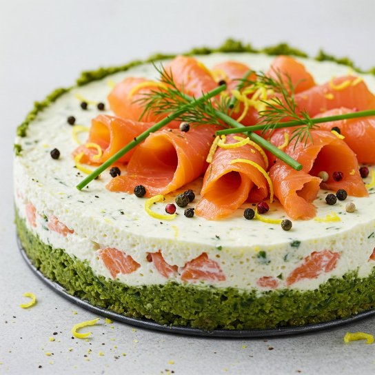 Солоний чизкейк з червоною рибою
