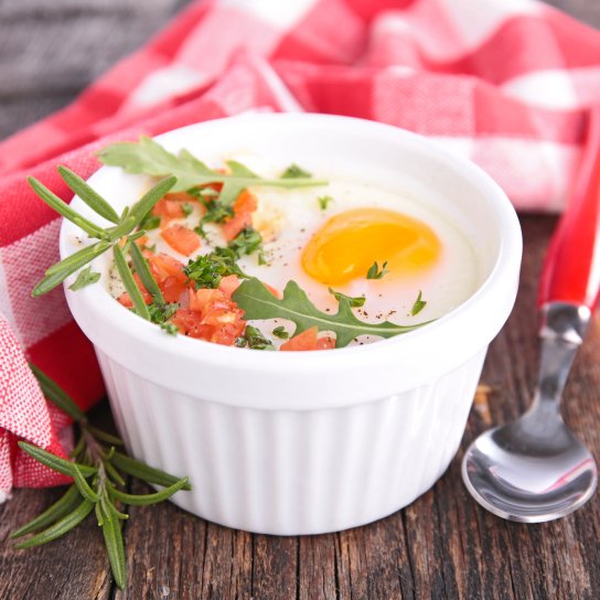 Французький сніданок з яйцями