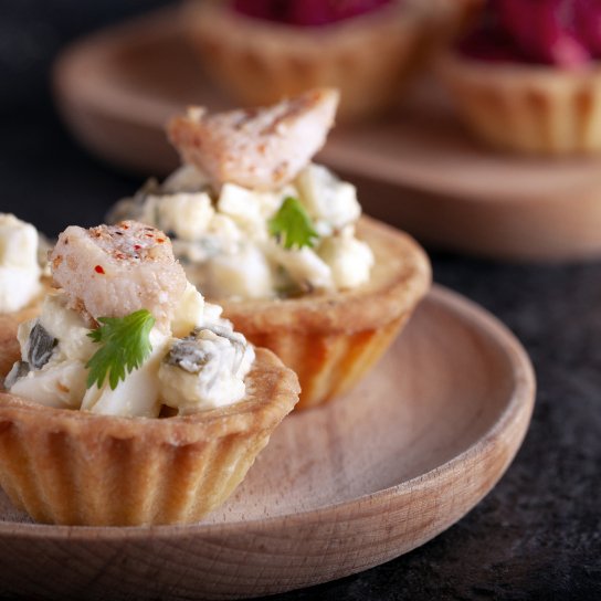 Тарталетки з вареними яйцями