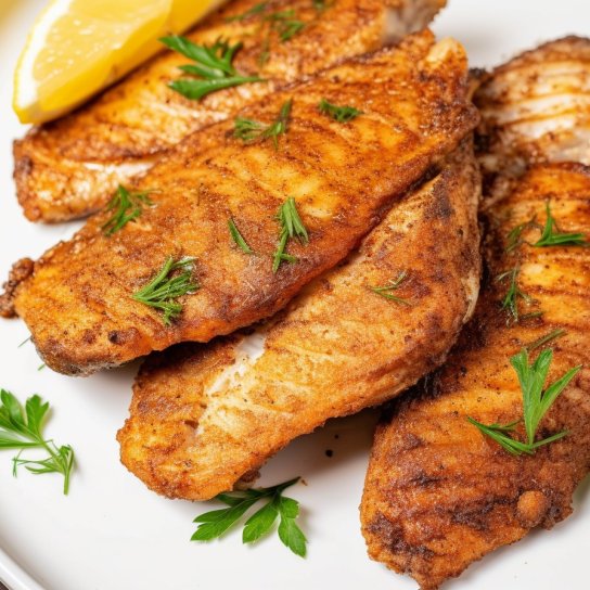 Стейки з сома з кабачковими паличками на гарнір