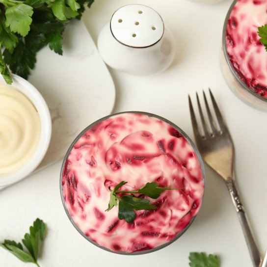 Буряковий салат з крабовими паличками