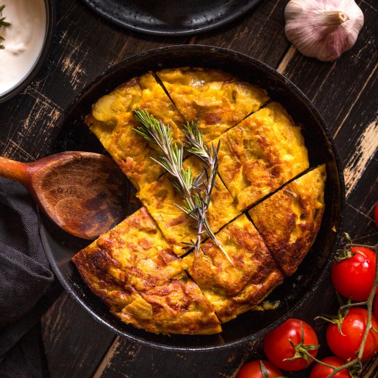 Картопля з м’ясом на сковороді