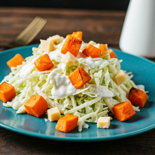 Салат з пекінської капусти, гарбуза та сиру