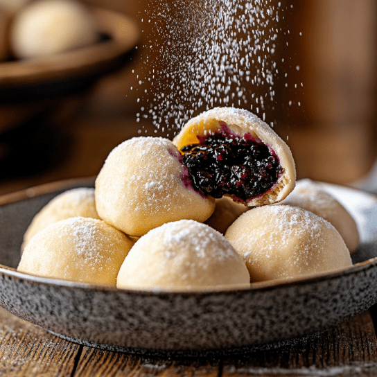 Ліниві вареники з ягодами