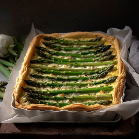 Пирог со спаржей