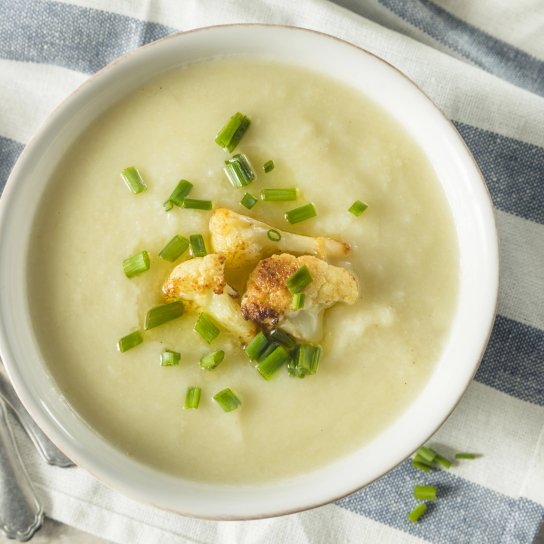 Крем-суп із запеченої цвітної капусти