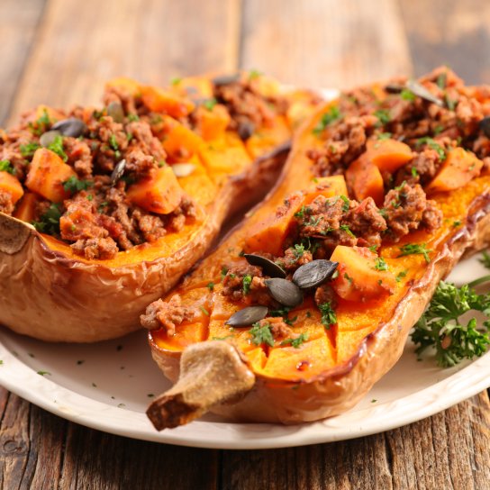 гарбуз фарширований м'ясом