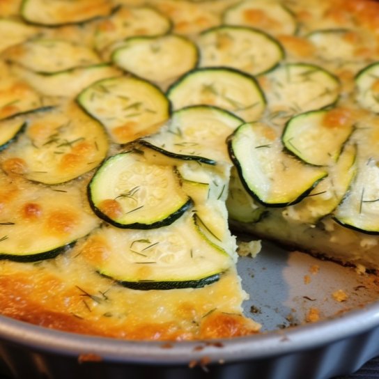 Пирог с цукини и хрустящей сырной корочкой