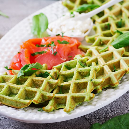 Вафлі з кабачків і моцарели