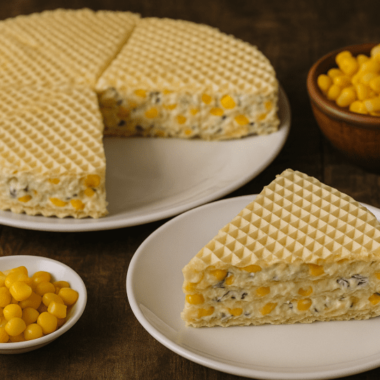 Вафельний торт з кукурудзою