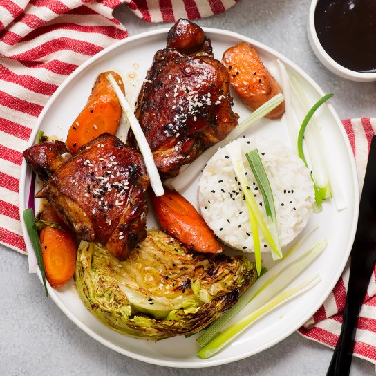 Курка теріякі з овочами