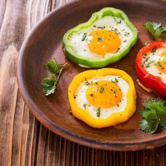 Яичница в болгарском перце