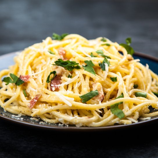 Спагеті з шинкою
