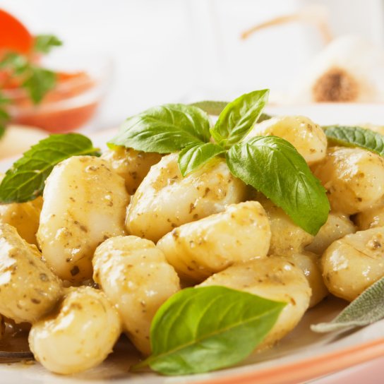 Манные галушки с грибами