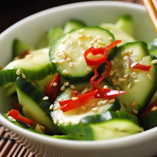 Гострий азійський салат з огірка