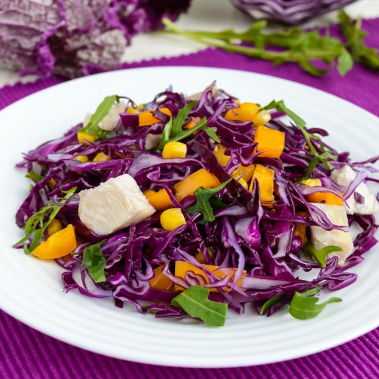 Салат з червоної капусти і сейтану - рецепт