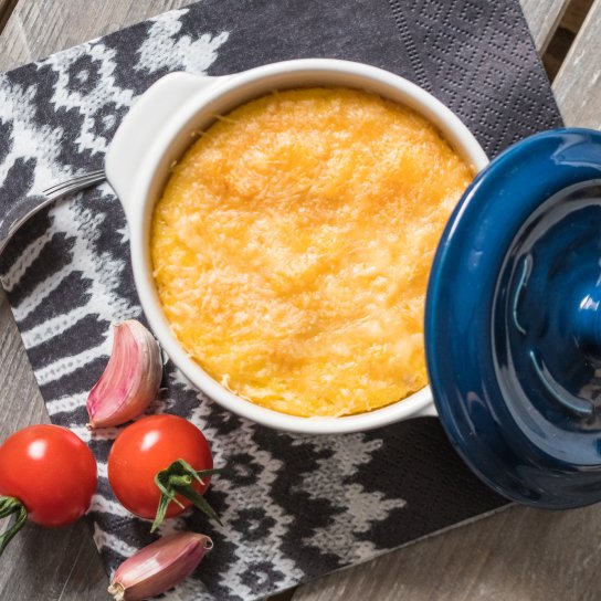 Запіканка з полентою і фаршем