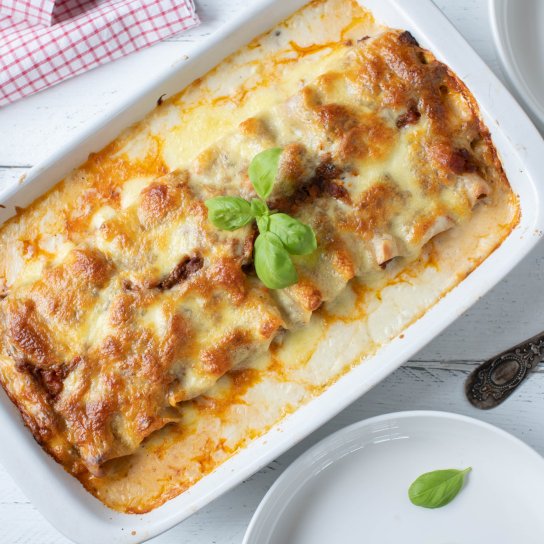 Макарони під соусом бешамель