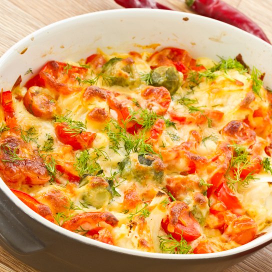 Овочі під сиром